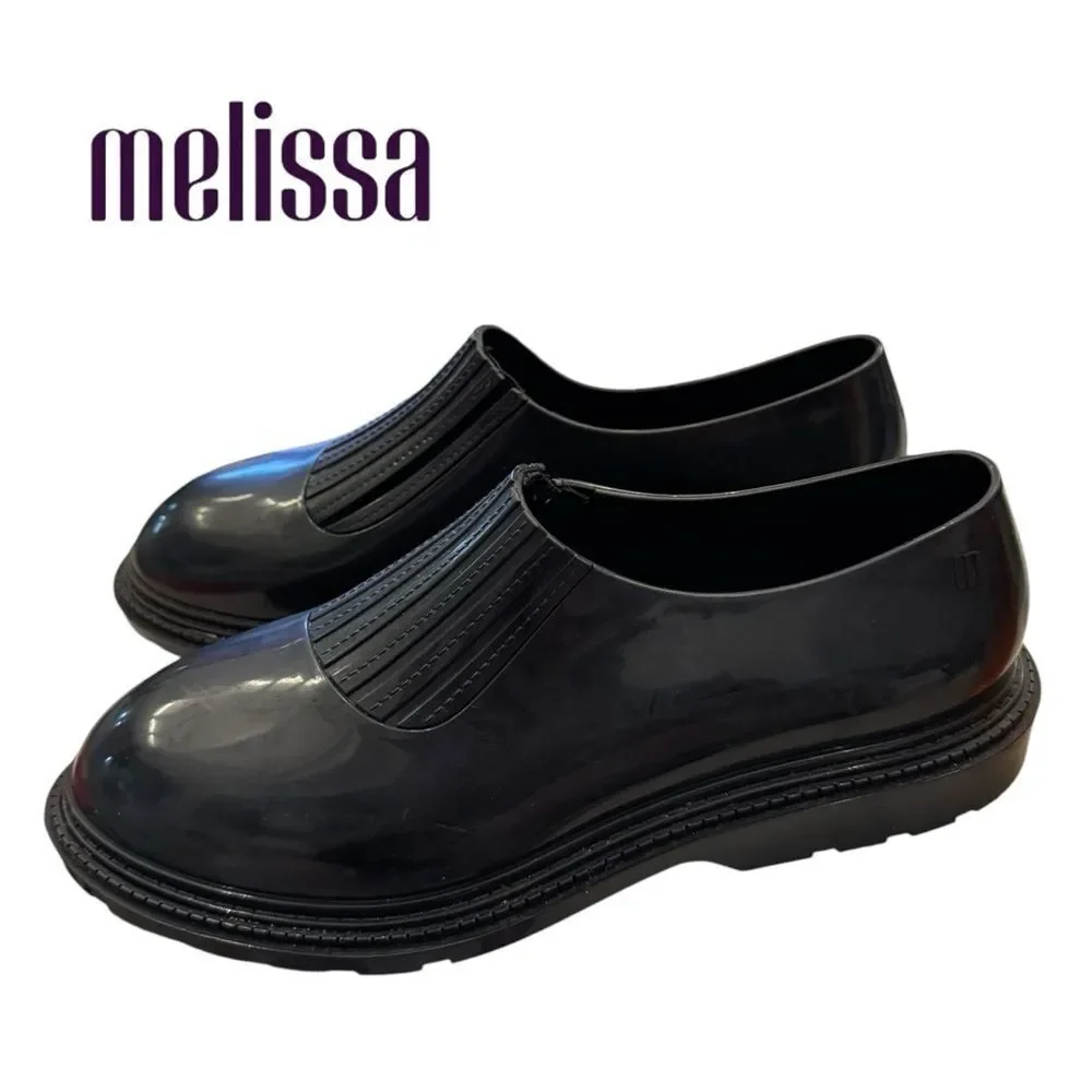 Melissa Preppy Black Slip-On Scented Slip-on Loafers 9